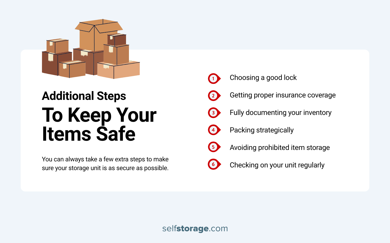 additional steps to keep your items safe
