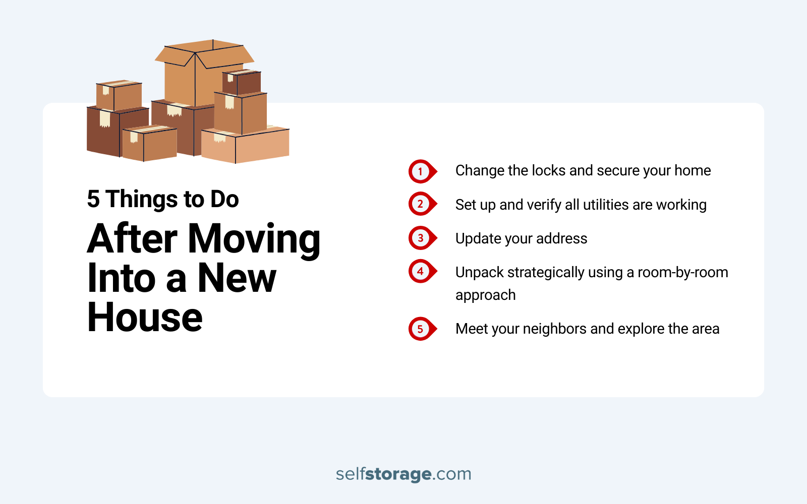 To-do list after moving in